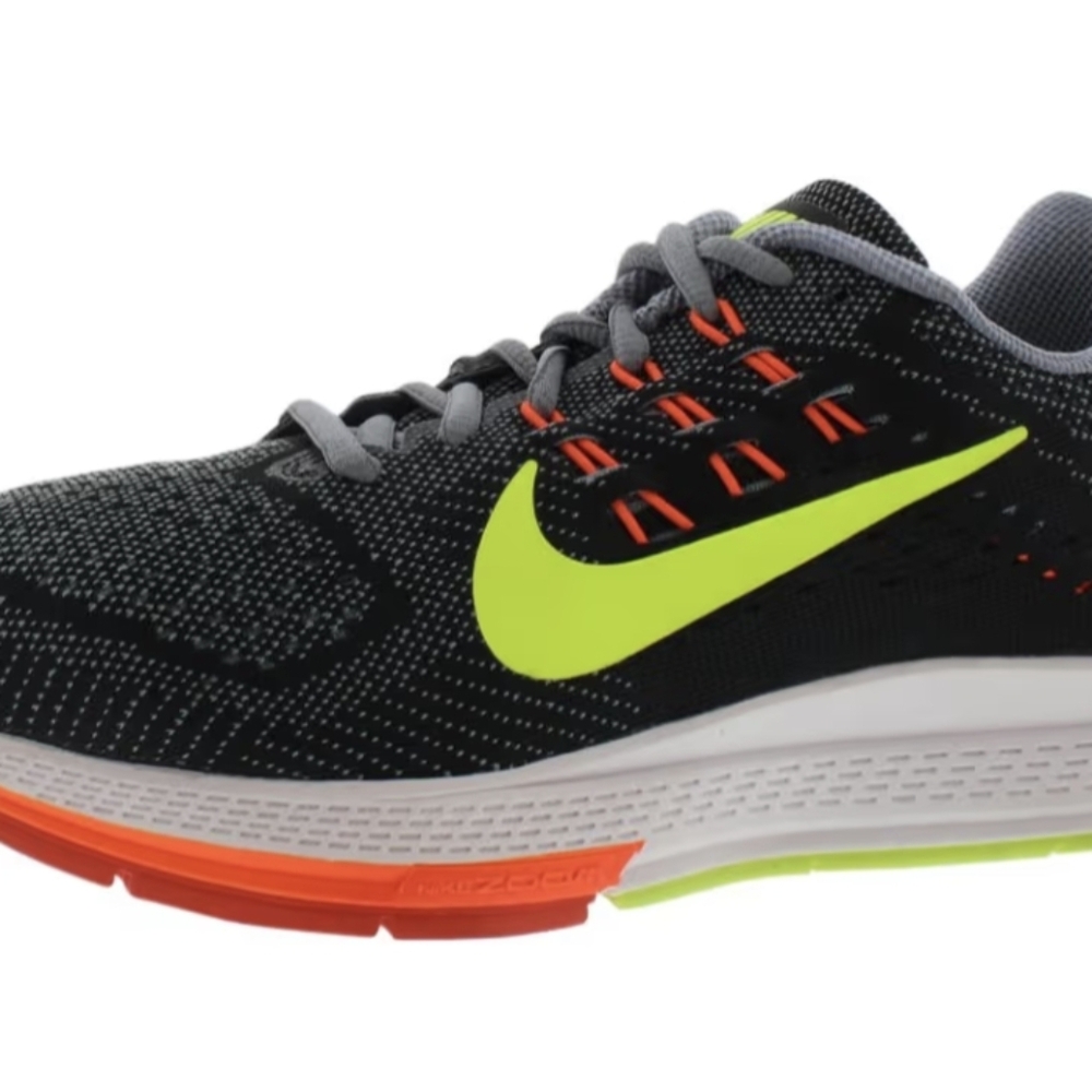Nike Men's Black and Neon Running Shoes